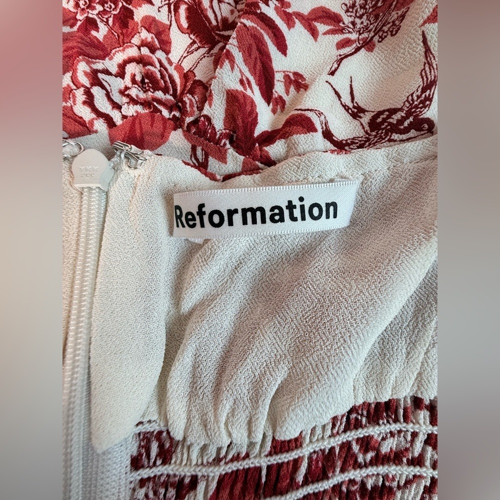Reformation Red and White Floral Mini Dress - Picture 10 of 15